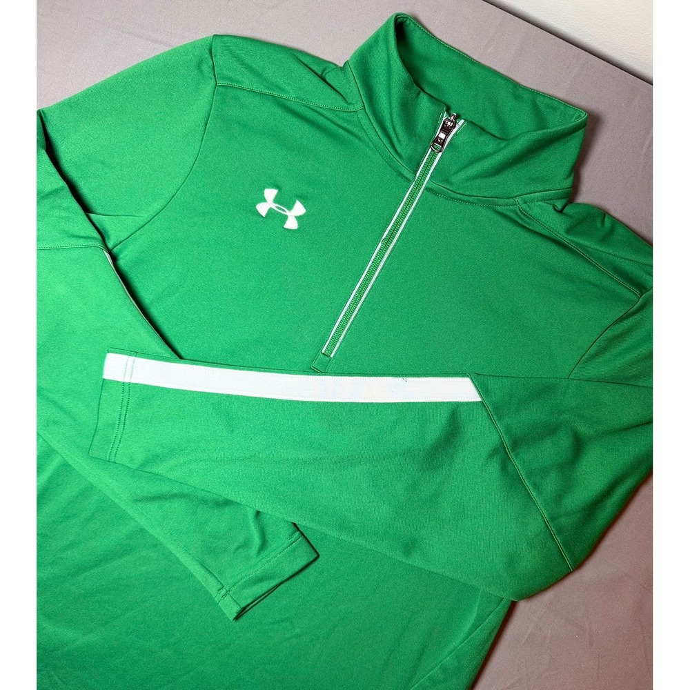 Under Armour Mens Kelly Green AllSeasonGear 1/4 Zip Pullover Size Small